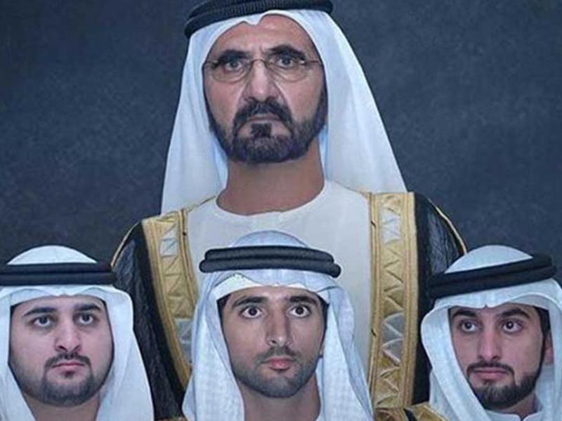 برج خليفة يحتفل بأفراح آل مكتوم بطريقة مميزة... شاهد الصورة